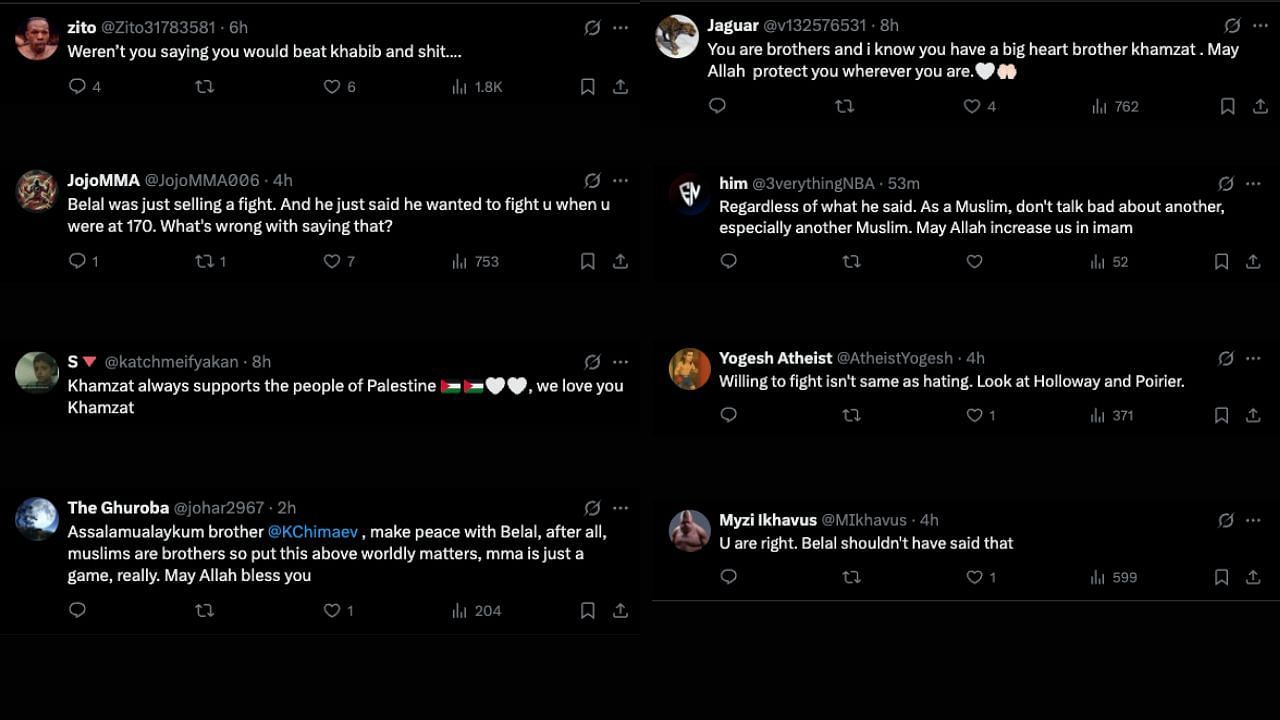 Screenshot of fan reactions to the post.